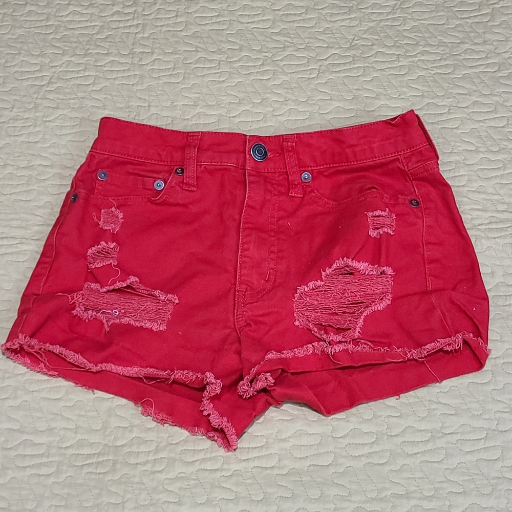 Aeropostale distressed Aero Cheeky shorts size 2 - Picture 2 of 8